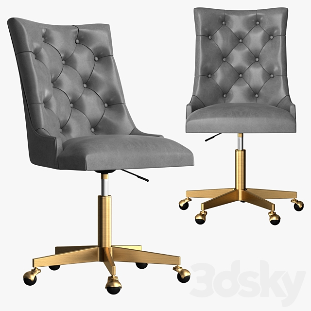 MARTINE ADJUSTABLE LEATHER DESK CHAIR 3ds Max - thumbnail 1