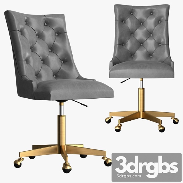 Martine Adjustable Leather Desk Chair 3dsmax Download - thumbnail 1