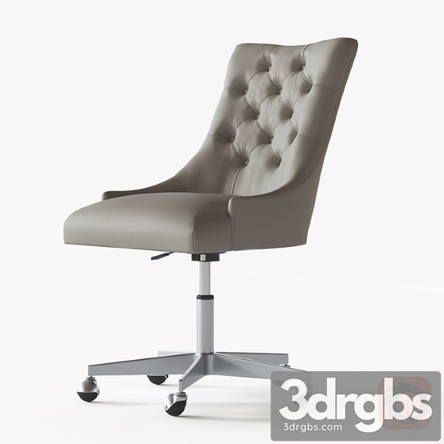 Martine adjustable leather desk chair – pewter 2 3dsmax Download - thumbnail 1