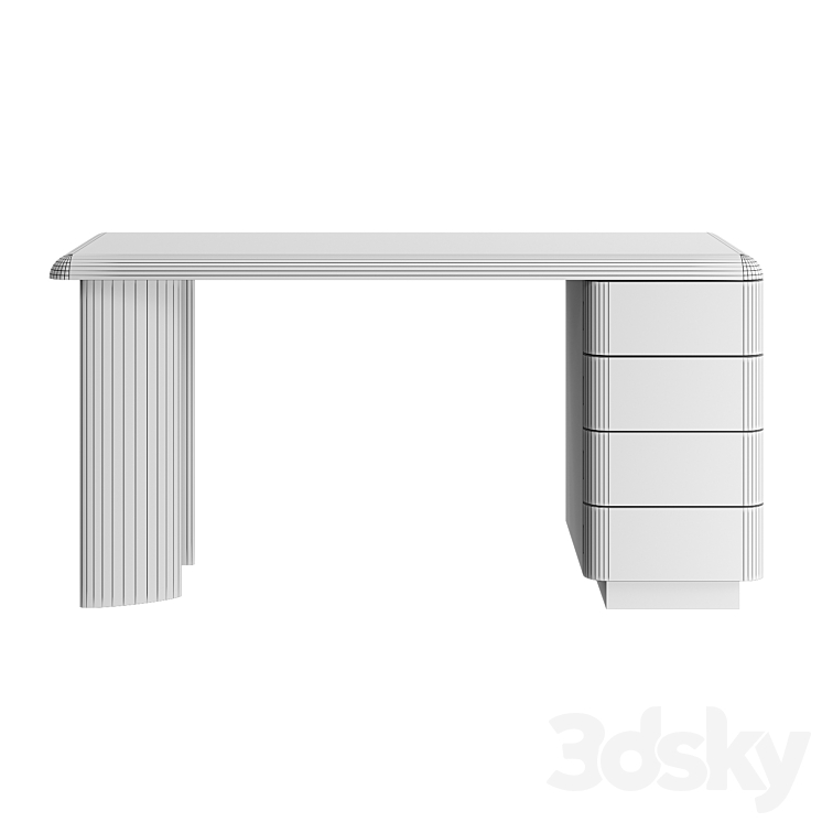 McGuire furniture – Column desk 3DS Max - thumbnail 2