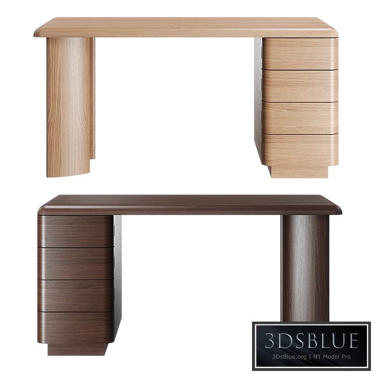 McGuire furniture – Column desk 3DS Max - thumbnail 3