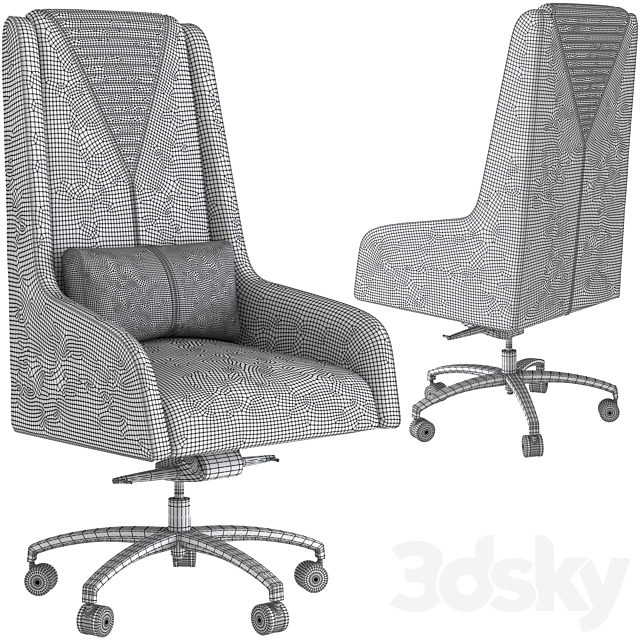 Medea Galante office armchair 3DS Max Model - thumbnail 5