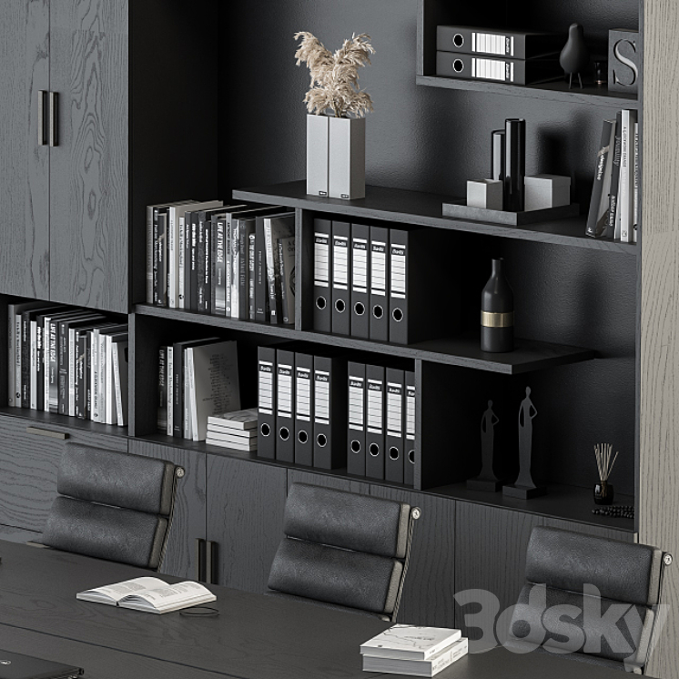 Meeting Table with office chair 08 3DS Max - thumbnail 2