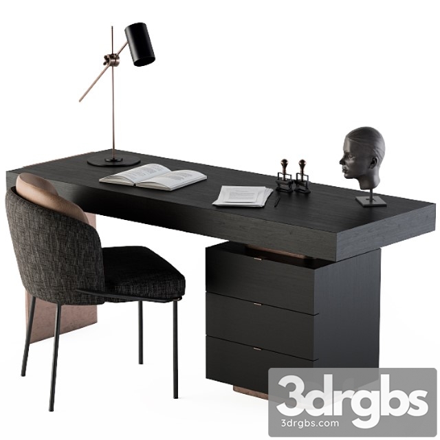 Minotti carson writing table 2 3dsmax Download - thumbnail 1