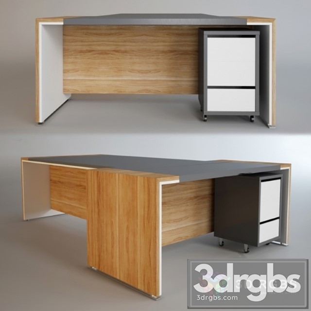 Modun Office Table 01 3dsmax Download - thumbnail 1