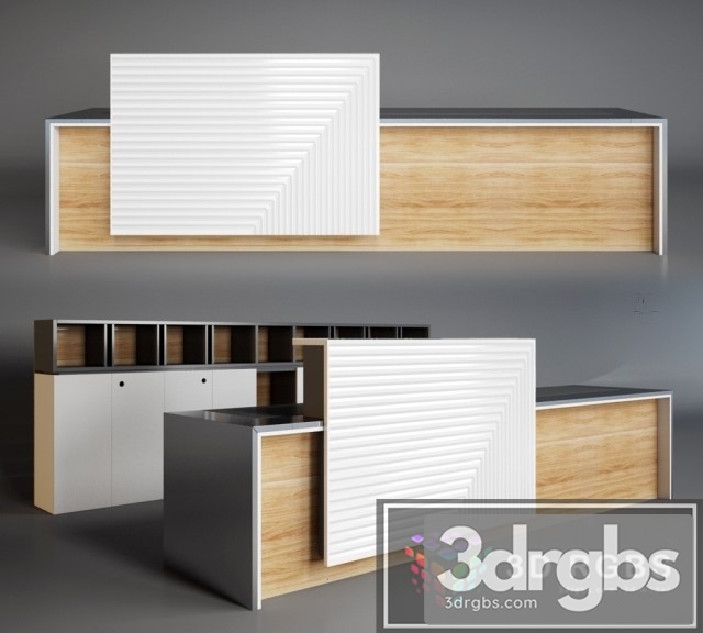 Modun Office Table 02 3dsmax Download - thumbnail 1