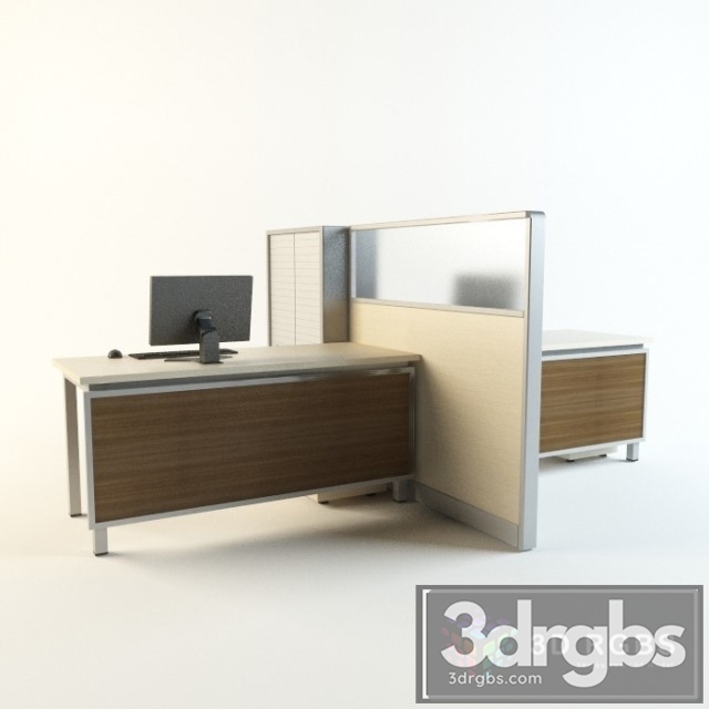 Modun Office Table 03 3dsmax Download - thumbnail 1