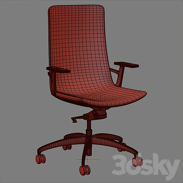 Narbutas North Cape Office Armchair 3DS Max Model - thumbnail 2