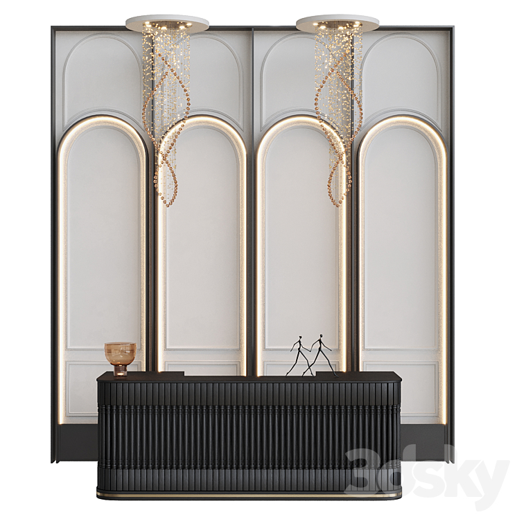 Neoclassical reception desk 13 3DS Max Model - thumbnail 1