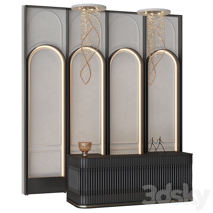 Neoclassical reception desk 13 3DS Max Model - thumbnail 2