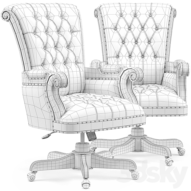 Nixon Armchair _ Stekswood Nixon Armchair 3DS Max Model - thumbnail 3