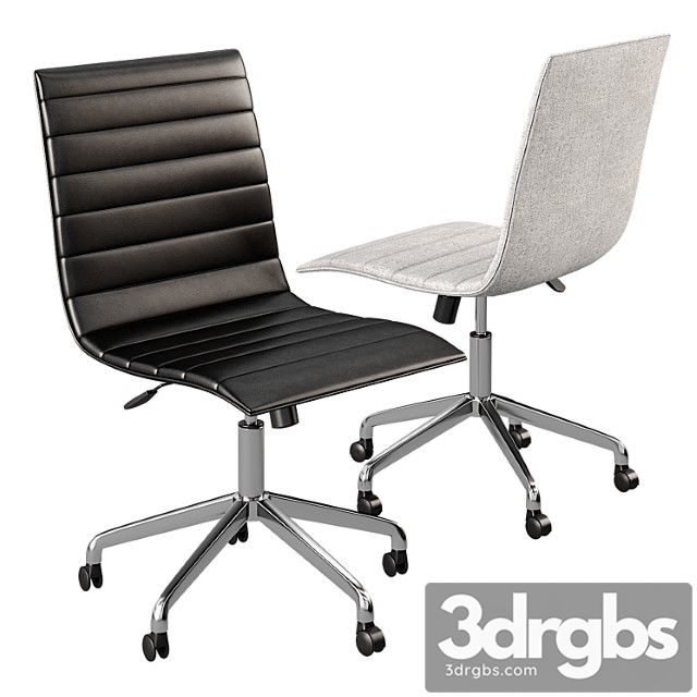 Noir Task Office Chair From Global Allies 3dsmax Download - thumbnail 1