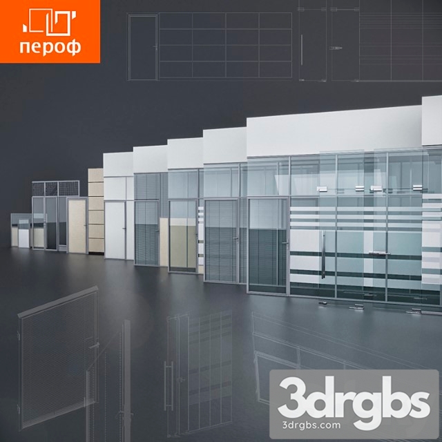 Office and trading partitions perof 2 3dsmax Download - thumbnail 1