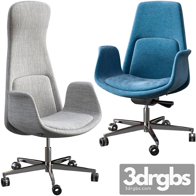 Office armchair milani nordic 2 3dsmax Download - thumbnail 1