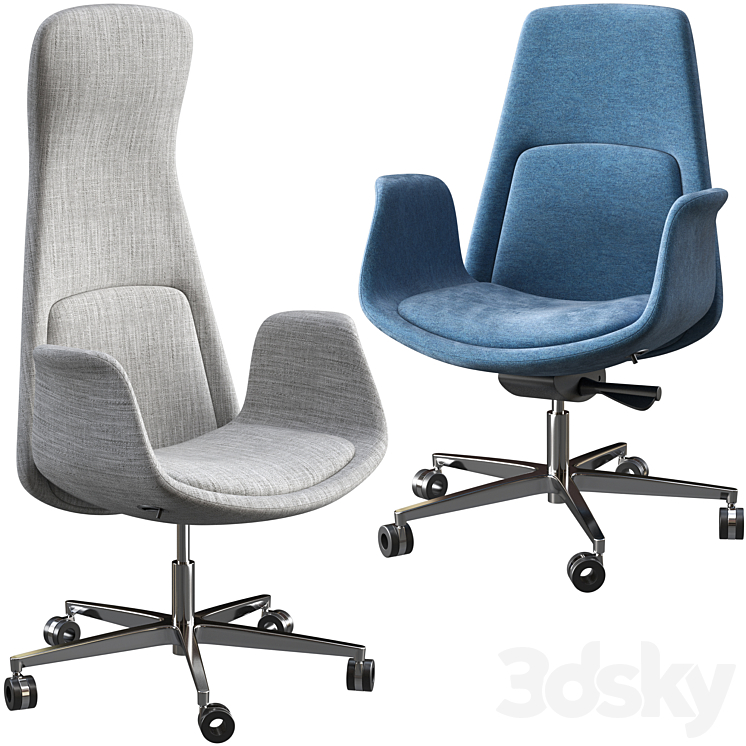 Office armchair Milani Nordic 3DS Max - thumbnail 1