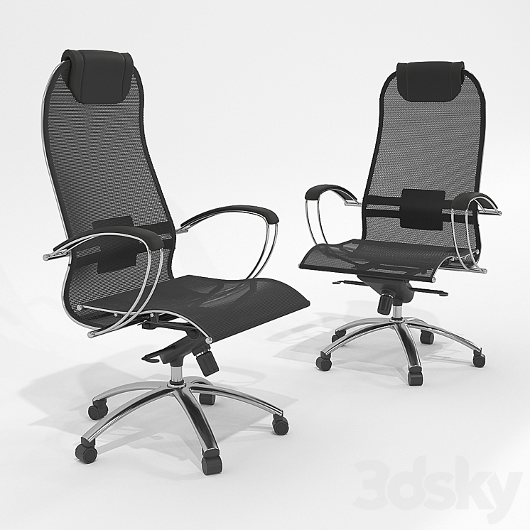 Office Armchair Samurai 3DS Max - thumbnail 2