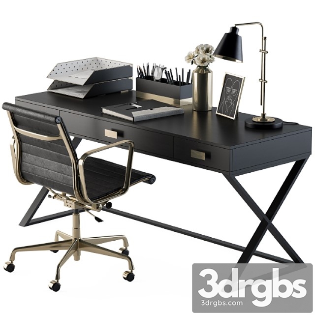 Office black gold design 2 3dsmax Download - thumbnail 1