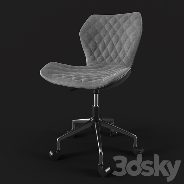 Office Chair 13 – Deluxe Modern Office Armless Task Chair 3ds Max - thumbnail 2