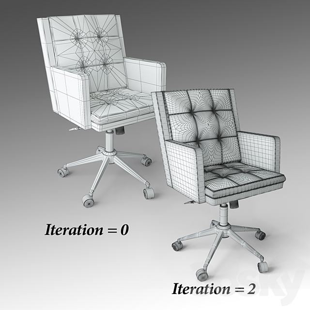 Office Chair 3ds Max - thumbnail 3