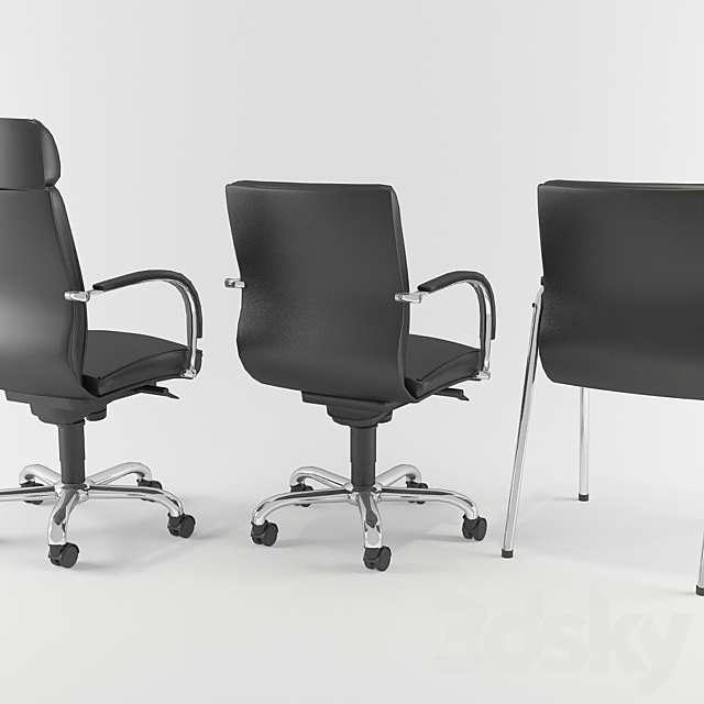 Office chair 3DS Max Model - thumbnail 2