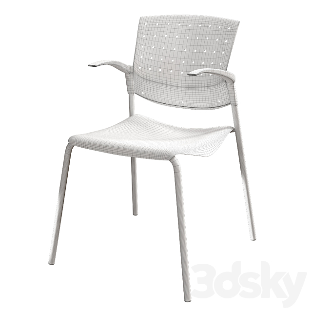 Office chair 3DS Max Model - thumbnail 2