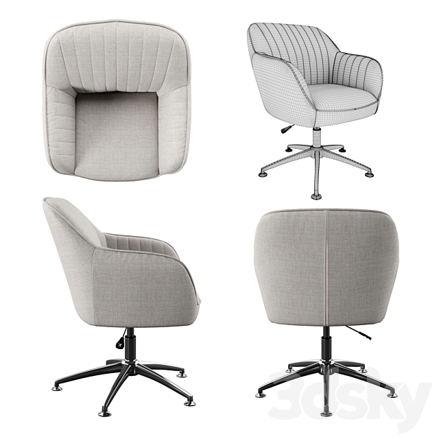 Office  chair 3DSMax File - thumbnail 2