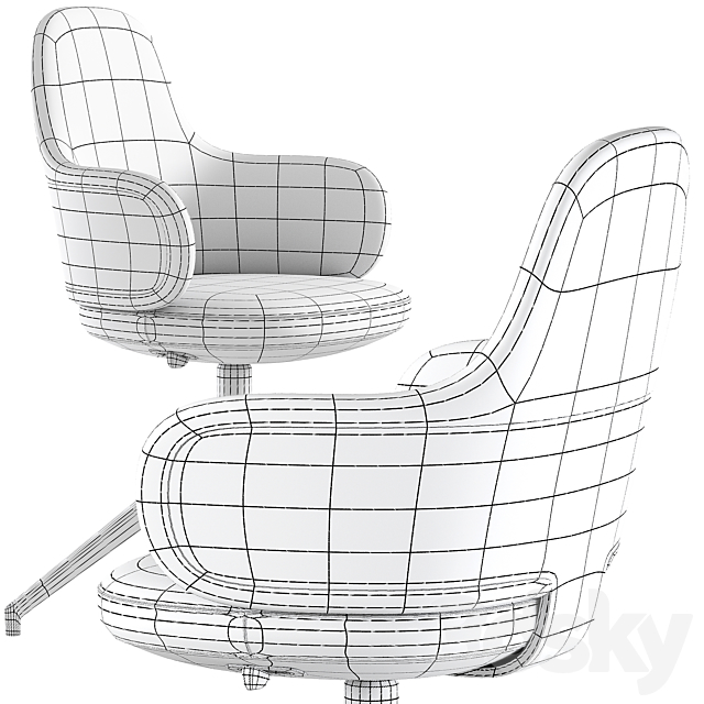 Office chair Alki Lan 3DSMax File - thumbnail 6