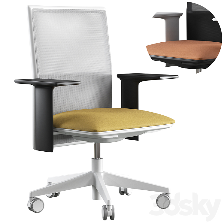 Office chair Arper Planesit 3DS Max Model - thumbnail 1