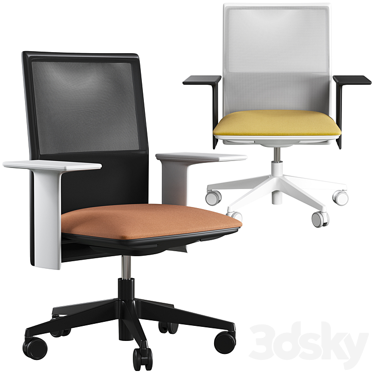 Office chair Arper Planesit 3DS Max Model - thumbnail 2