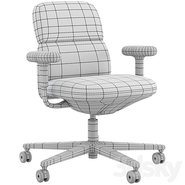 Office chair Asari Mid by Herman Miller 3DS Max Model - thumbnail 6