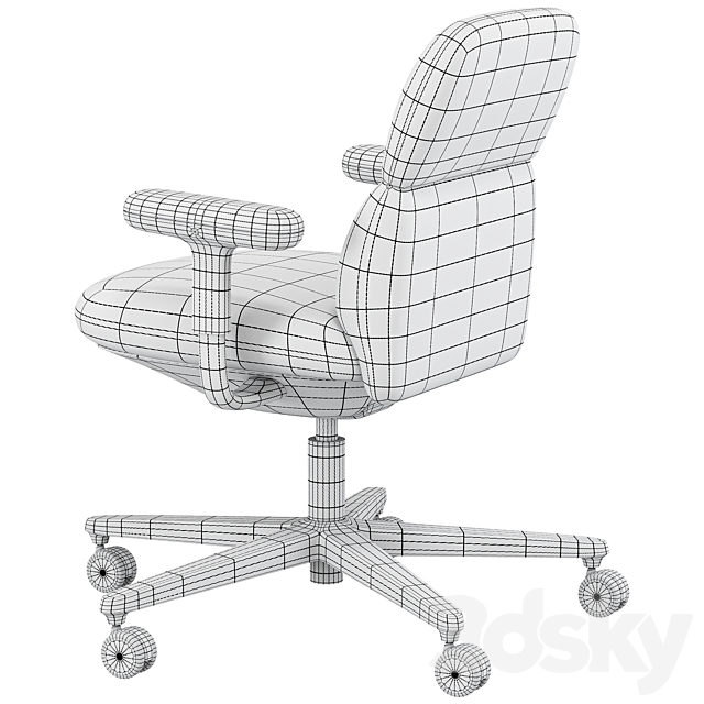 Office chair Asari Mid by Herman Miller 3DS Max Model - thumbnail 7