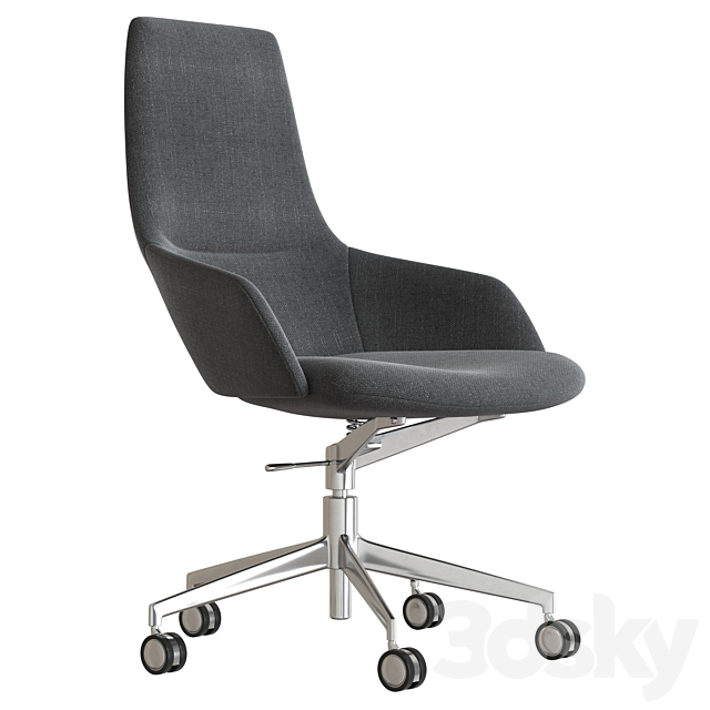 Office chair ASTON by Arper 3DS Max Model - thumbnail 3