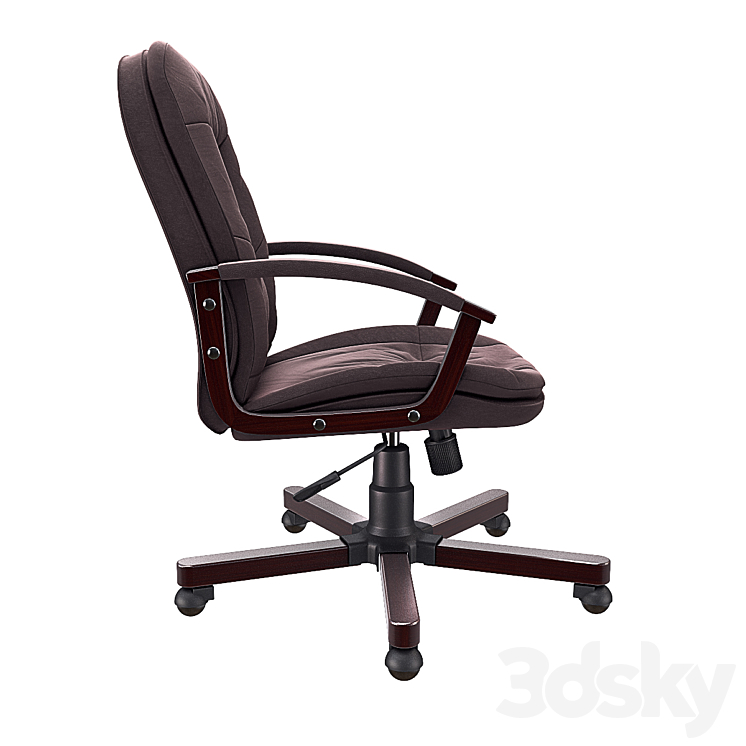 Office chair Boss Versailles Executive Chair With Cherry Wood Finish 3DS Max - thumbnail 2