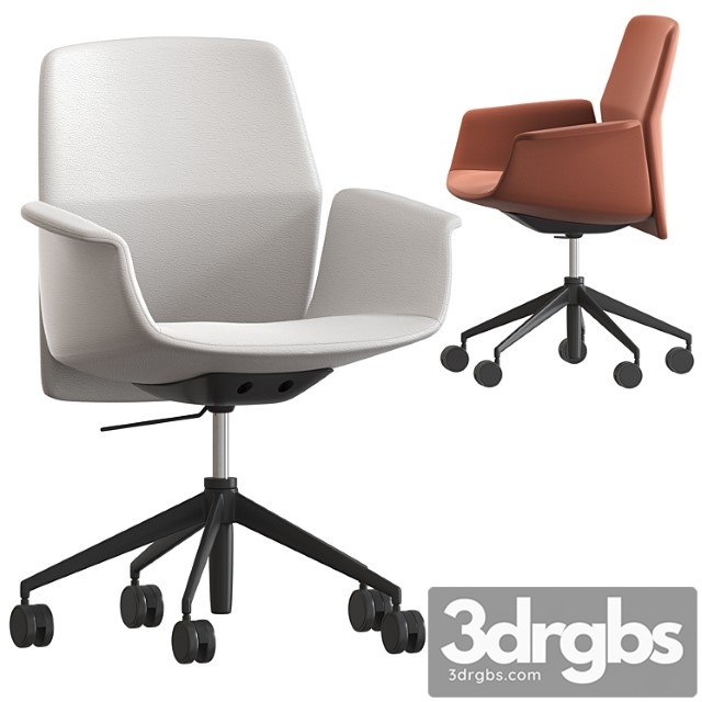 Office Chair Dovntovn From Poltrona Frau 3dsmax Download - thumbnail 1