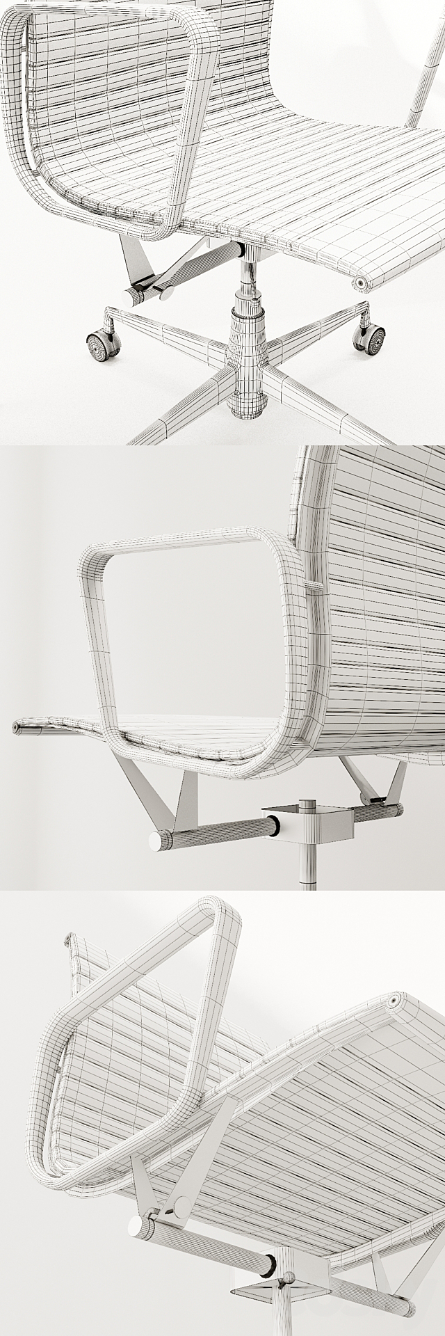 Office chair Eames Ribbed.Charles & Ray Eames 3DS Max Model - thumbnail 2