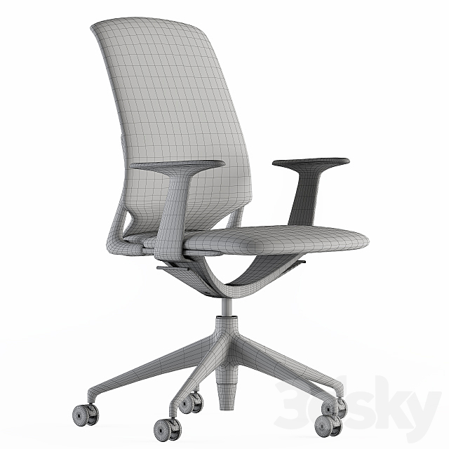 Office Chair Formal Style 3DS Max Model - thumbnail 5