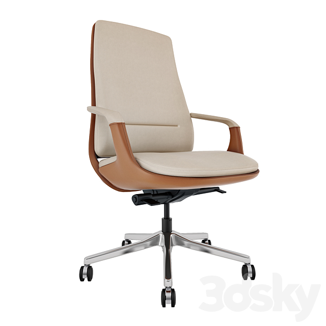 Office chair GW-1806B 3DS Max Model - thumbnail 3