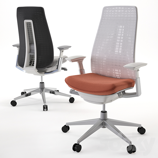 Office chair Haworth Fern 3ds Max - thumbnail 2