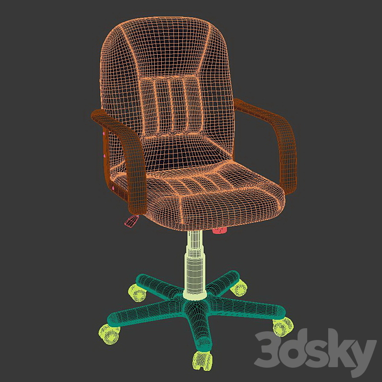 Office chair In 2012 3DS Max - thumbnail 2