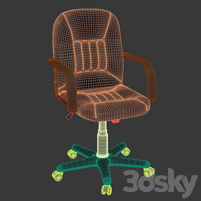 Office chair In 2012 3dsMax Model - thumbnail 2