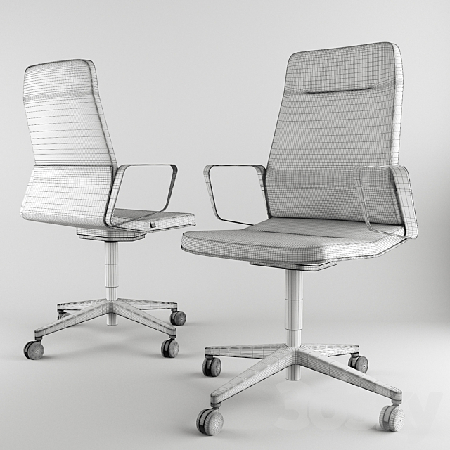 Office chair interstuhl 3DS Max Model - thumbnail 2