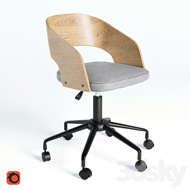 Office chair La Redoute FLOKI 3DSMax File - thumbnail 1