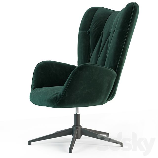 Office chair Melvin 3ds Max - thumbnail 2