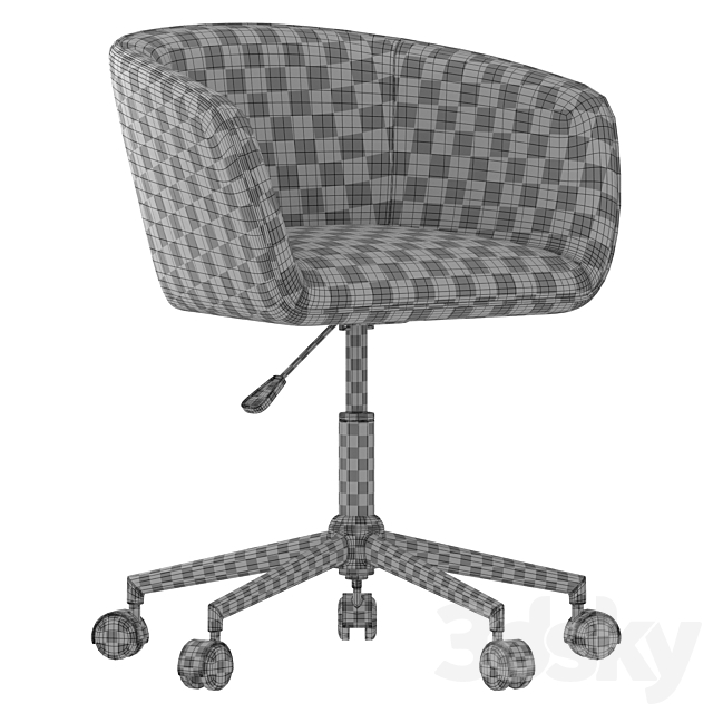 Office chair Mitis by La Redoute 3DS Max Model - thumbnail 4