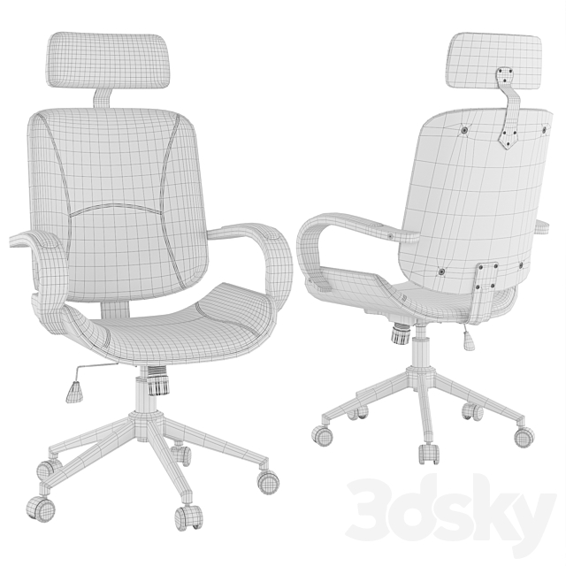 Office chair MLM611394 3DSMax File - thumbnail 2