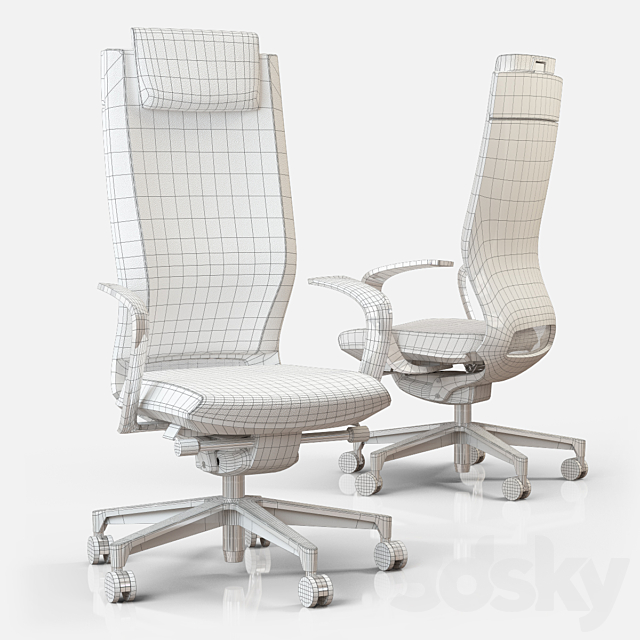 Office chair Moteo79 3DS Max Model - thumbnail 3