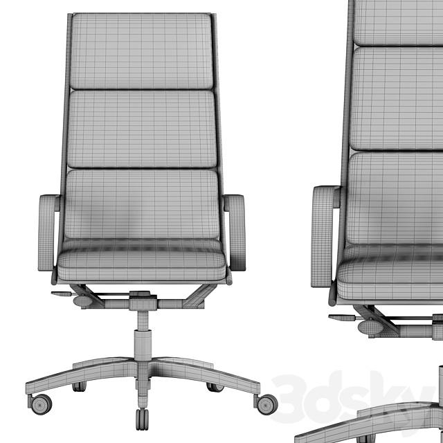 Office Chair No.6 3dsMax Model - thumbnail 3