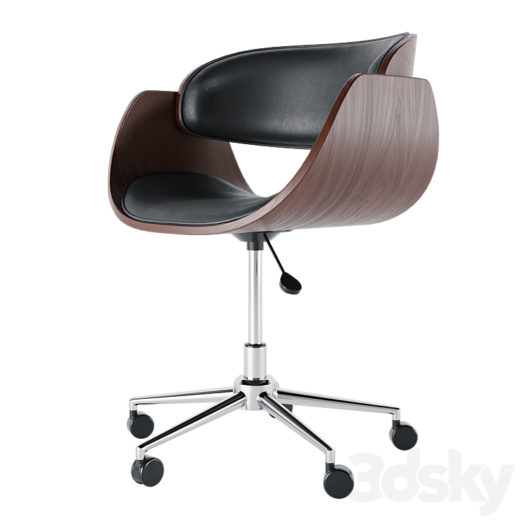 Office chair on wheels Zoran 3DS Max Model - thumbnail 1