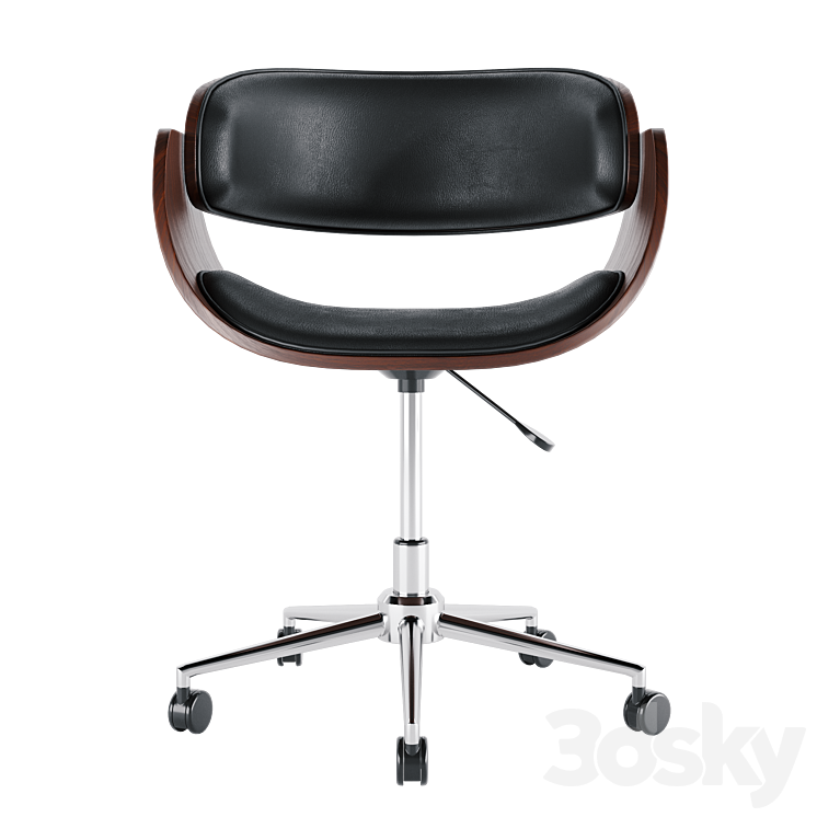 Office chair on wheels Zoran 3DS Max Model - thumbnail 2