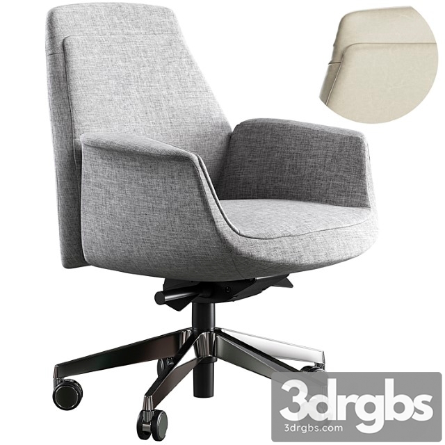 Office Chair Poltrona Frau Downtown 3dsmax Download - thumbnail 1